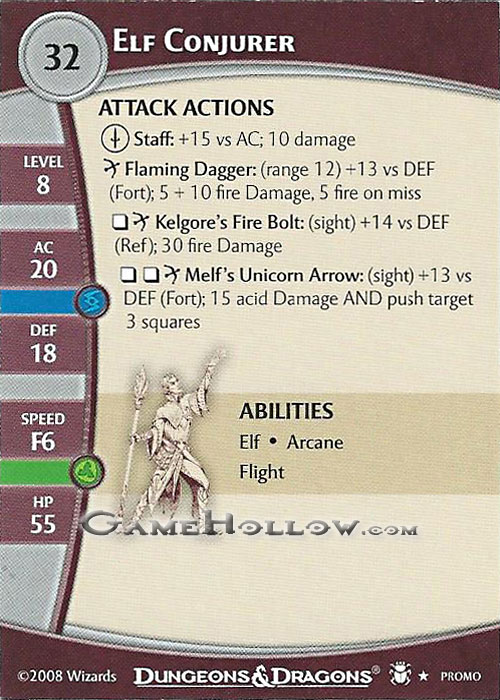 Stat Card Promo - Elf Conjurer 2.0 (Desert of Desolation #16)