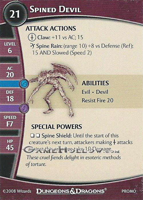 Stat Card Promo - Spined Devil 2.0 (Desert of Desolation #37)