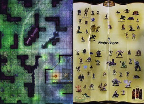 D&D Miniatures Maps, Tiles, Overlays, Campaigns Map Drow Outpost / Night Below Set