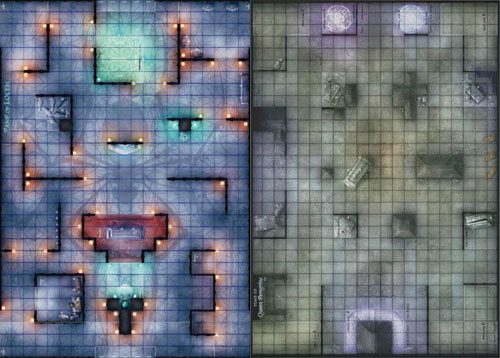 D&D Miniatures Maps, Tiles, Overlays, Campaigns Map Fane of Lolth / Tomb of Queen Peregrine