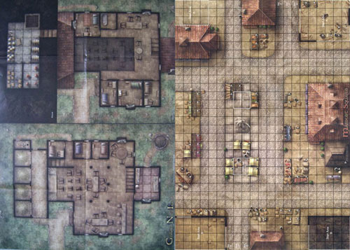 D&D Miniatures Maps, Tiles, Overlays, Campaigns Map Griffon's Nest Inn / Market Square