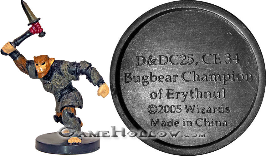 D&D Miniatures Promo Figures, EPIC Cards  Bugbear Champion of Erythnul Promo, D&DC25 (Angelfire 52)