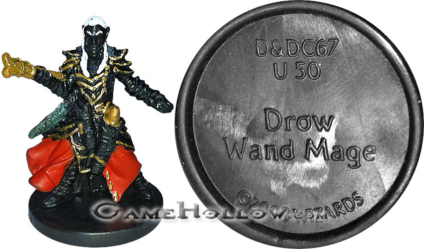 D&D Miniatures Promo Figures, EPIC Cards  Drow Wand Mage Promo, D&DC67 (Dungeons of Dread 50)