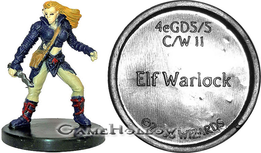 D&D Miniatures Promo Figures, EPIC Cards  Elf Warlock Promo, 4eGD 5/5 (Starter 04)