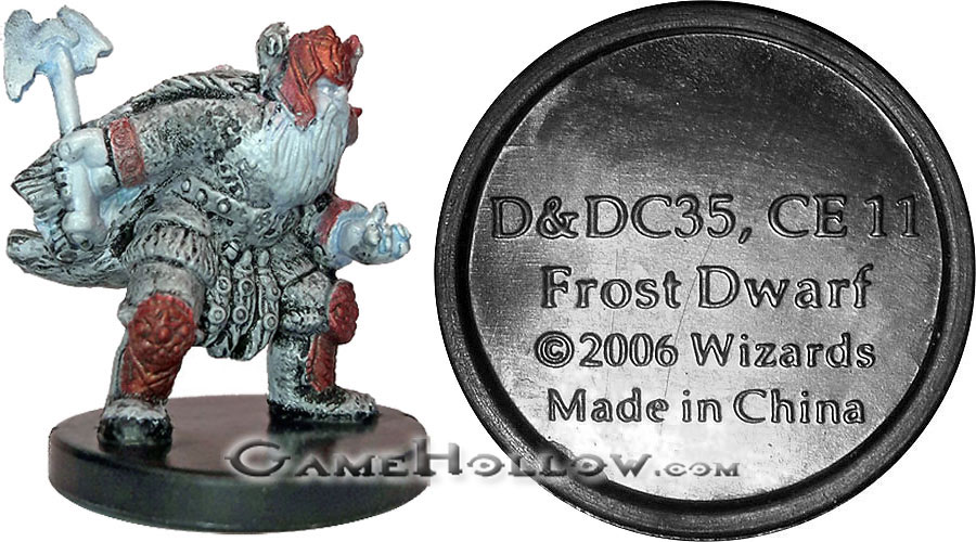 D&D Miniatures Promo Figures, EPIC Cards  Frost Dwarf Promo, D&DC35 (War Drums 48)