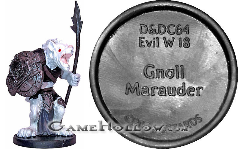 D&D Miniatures Dungeons of Dread  Gnoll Marauder Promo, D&DC64 (Dungeons of Dread 31)