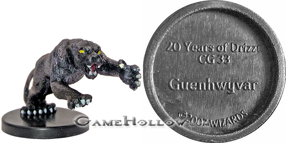 D&D Miniatures Promo Figures, EPIC Cards  Guenhwyvar Promo, 20 Years of Drizzt (Underdark 17)
