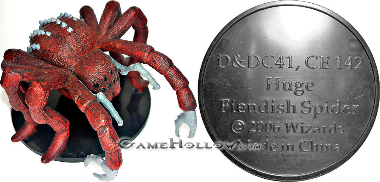 D&D Miniatures Promo Figures, EPIC Cards  Huge Fiendish Spider Promo, D&DC41 (War of the Dragon Queen 46)