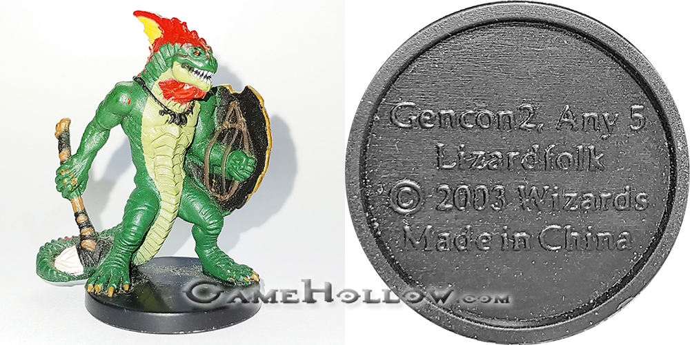 D&D Miniatures Promo Figures, EPIC Cards  Lizardfolk Promo, GenCon2 (Harbinger 35)