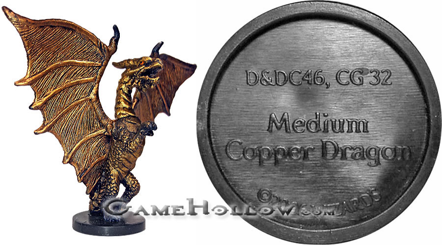 D&D Miniatures Promo Figures, EPIC Cards  Medium Copper Dragon Promo, D&DC46 (Blood War 20)