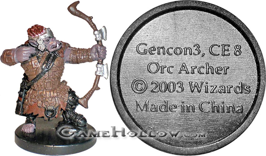 D&D Miniatures Promo Figures, EPIC Cards  Orc Archer Promo, GenCon3 (Harbinger 72)