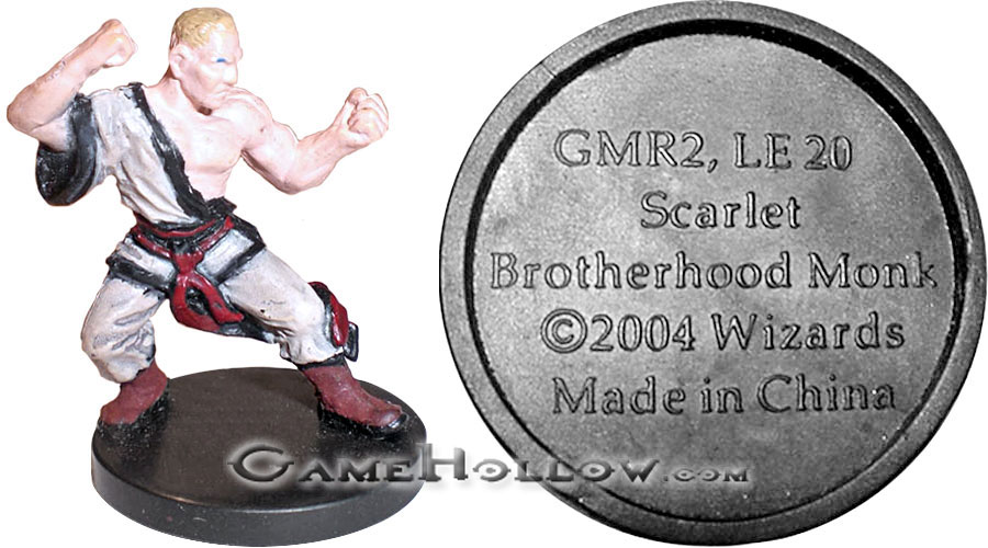 D&D Miniatures Promo Figures, EPIC Cards  Scarlet Brotherhood Monk Promo, GMR2 (Giants of Legend 39) very rare