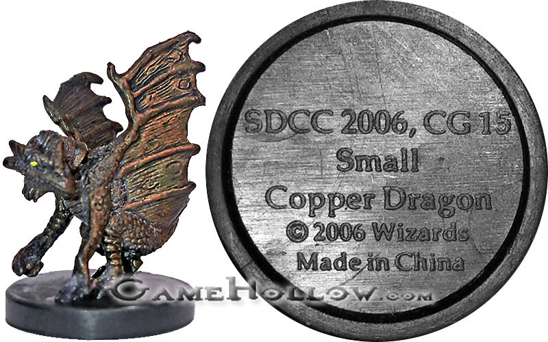 D&D Miniatures War of the Dragon Queen  Small Copper Dragon Promo, SDCC 06 (War of the Dragon Queen 14)