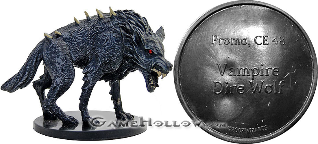 D&D Miniatures Promo Figures, EPIC Cards  Vampire Dire Wolf Promo, Promo (Unhallowed 59)