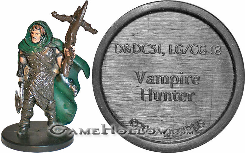 D&D Miniatures Promo Figures, EPIC Cards  Vampire Hunter Promo, D&DC51 (Unhallowed 11)