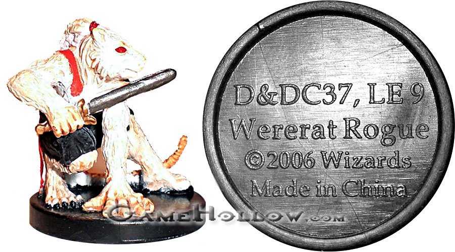 D&D Miniatures Promo Figures, EPIC Cards  Wererat Rogue Promo, D&DC37 (War of the Dragon Queen 39)