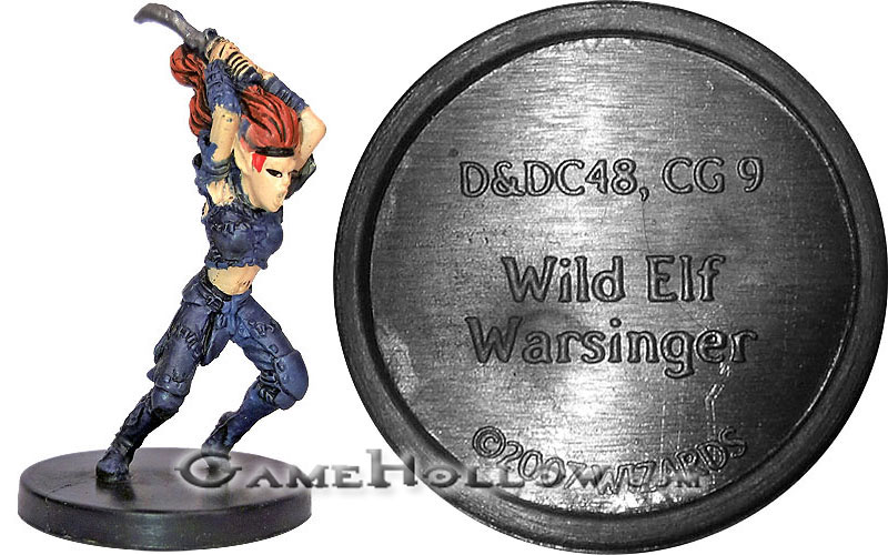 D&D Miniatures Promo Figures, EPIC Cards  Wild Elf Warsinger Promo, D&DC48 (Unhallowed 26)