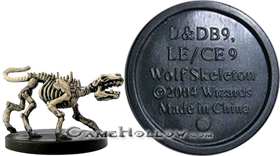 D&D Miniatures Starter Set Figures Starter Basic D&DB9 Wolf Skeleton (Harbinger)