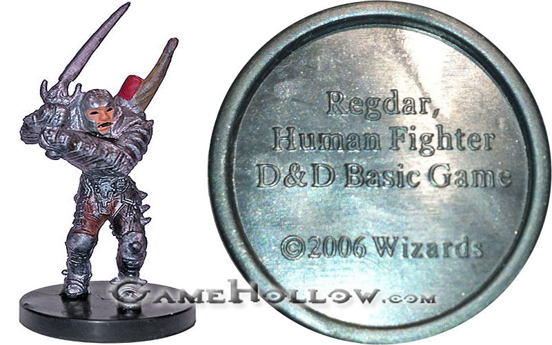 D&D Miniatures Starter Set Figures Starter Basic 2006 Regdar Human Fighter (Dragoneye Male)