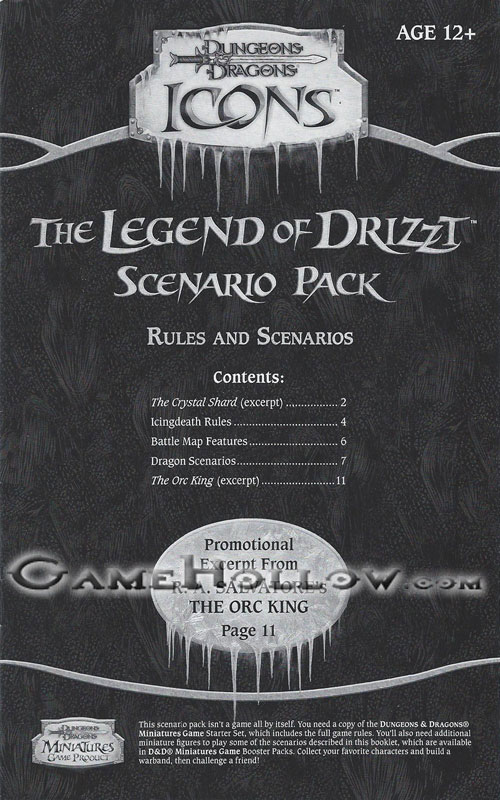 Campaign - Legend of Drizzt Scenario Booklet Only