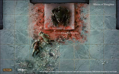 D&D Miniatures Maps, Tiles, Overlays, Campaigns Tile Shrine of Slaughter (Promo)