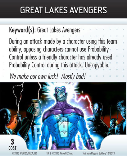 Heroclix Convention Exclusive Promos ATA card Great Lakes Avengers LE