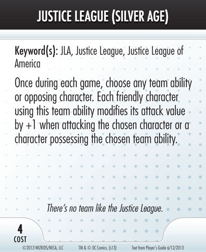 Heroclix Convention Exclusive Promos ATA card Justice League (Silver Age) LE