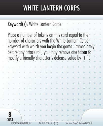Heroclix Convention Exclusive Promos ATA card White Lantern Corps LE