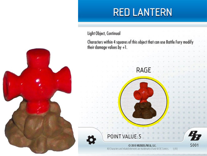 Heroclix DC Brave and the Bold S001 Red Lantern (Rage) 3D Object LE