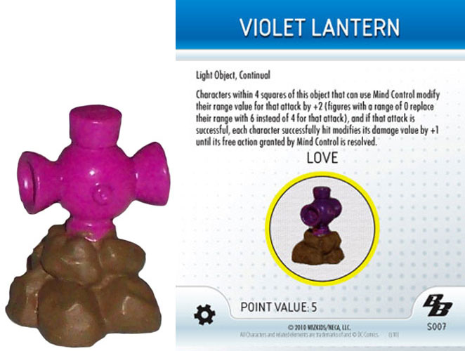Heroclix DC Brave and the Bold S007 Violet Lantern (Love) 3D Object LE