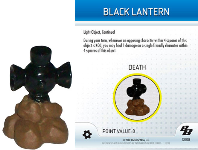 Heroclix DC Brave and the Bold S008 Black Lantern (Death) 3D Object LE