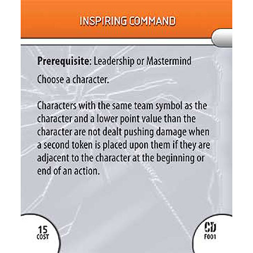 Heroclix DC Collateral Damage F001 Inspiring Command