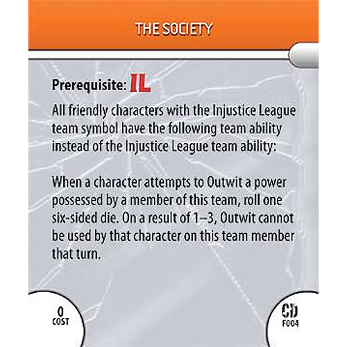 Heroclix DC Collateral Damage F004 Society
