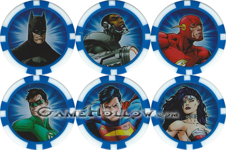 Heroclix DC Justice League Trinity War Action Tokens Justice League Complete Set of 6