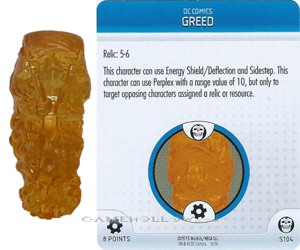 Heroclix DC Justice League Trinity War S104 Greed 3D Object LE 7 Deadly Sins