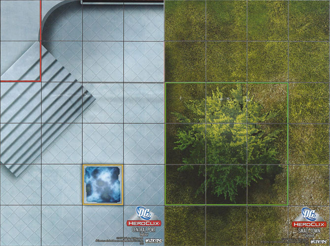 Heroclix DC Legion of Super Heroes Map Central Port / Small Town (Legion of Super Heroes)
