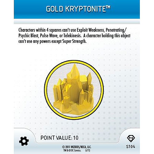 #S104 - Gold Kryptonite 3D Object LE