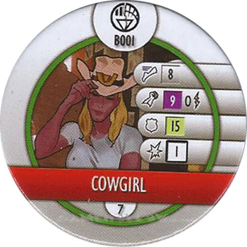 Heroclix DC War of Light OP B001 Cowgirl (bystander token)