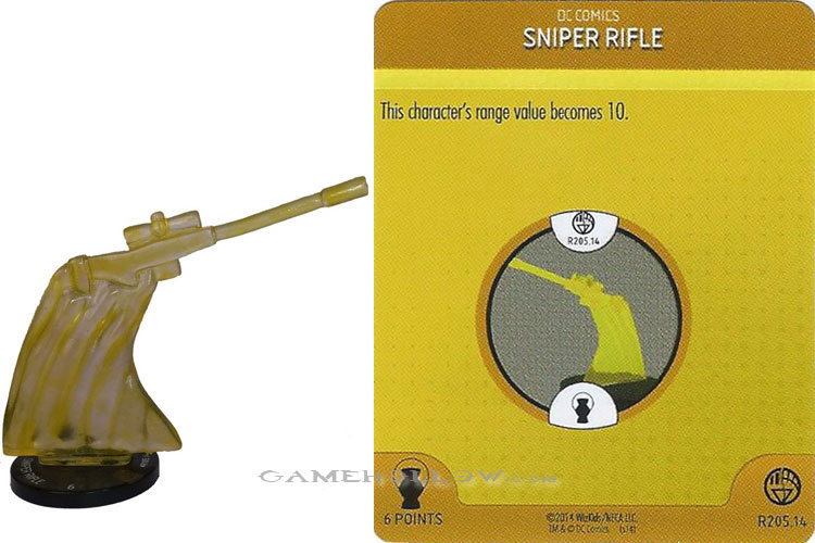 Heroclix DC War of Light OP R205.14 Construct Yellow Sniper Rifle 3D Relic SR