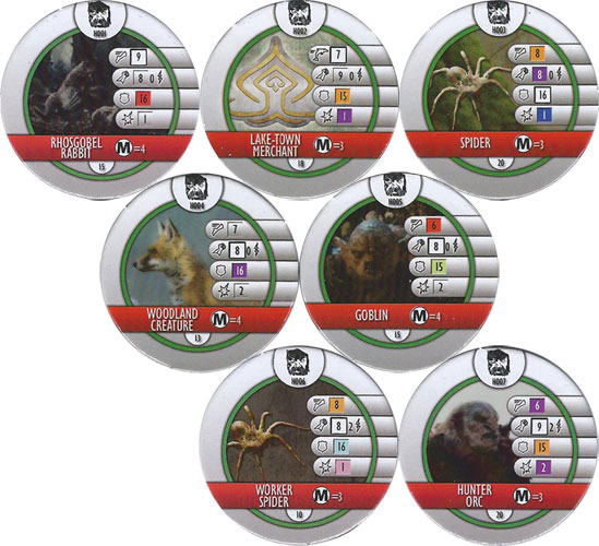 Heroclix Lord of the Rings Desolation of Smaug Complete Horde Token Set H001-H007