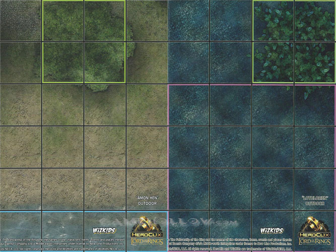 Heroclix Maps, Tokens, Objects, Online Codes Map Amon Hen / Lothlorien (Fellowship of the Ring)