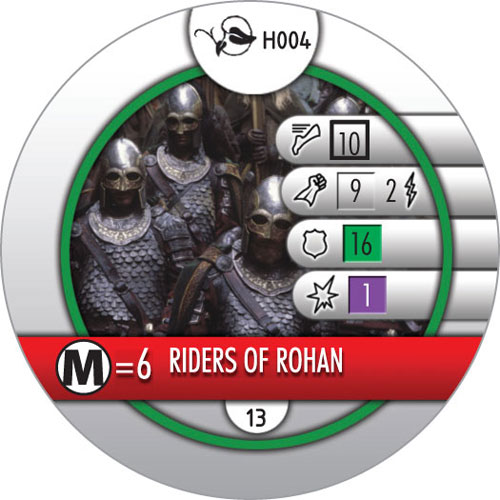 Heroclix Lord of the Rings Lord of the Rings H004 Riders of Rohan (horde token)