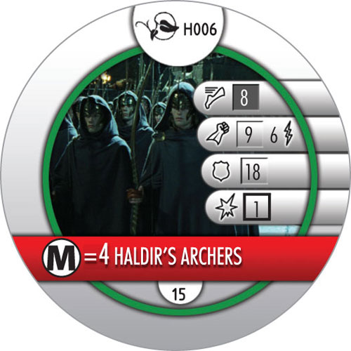 Heroclix Lord of the Rings Lord of the Rings H006 Haldir's Archers (horde token)