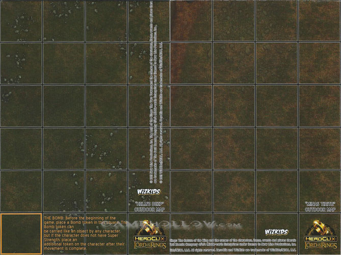Heroclix Maps, Tokens, Objects, Online Codes Map Helm's Deep / Minas Tirith (Lord of the Rings)