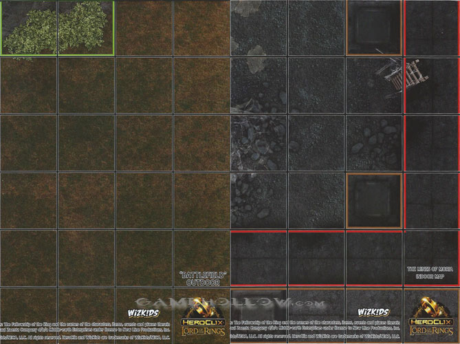 Heroclix Maps, Tokens, Objects, Online Codes Map Battlefield / Mines of Moria (Lord of the Rings)