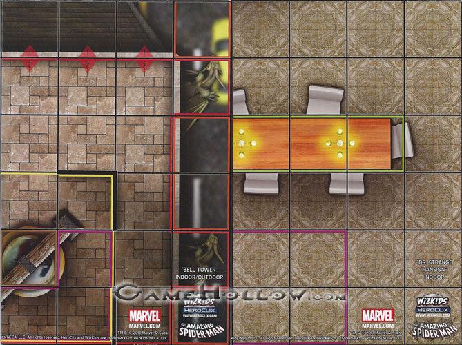 Heroclix Marvel Amazing Spider-Man Map Bell Tower / Dr Strange's Mansion (Amazing Spider-Man)