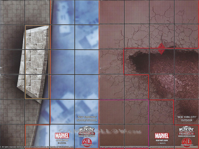 Heroclix Maps, Tokens, Objects, Online Codes Map New Timbetral / New York City (Age of Ultron)