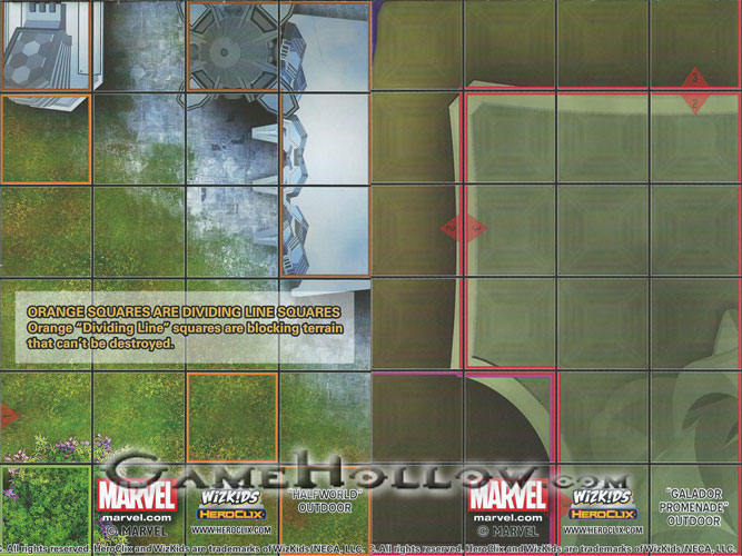 Heroclix Maps, Tokens, Objects, Online Codes Map Halfworld / Galador Promenade (Avengers Infinity)