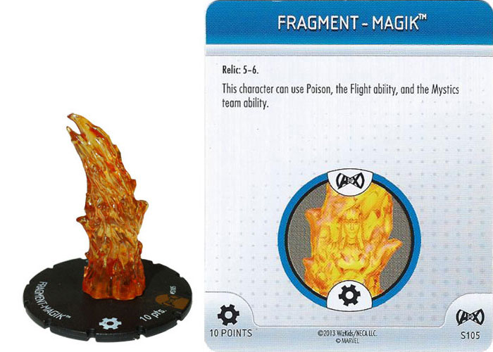 Heroclix Marvel Avengers vs X-Men S105 R105 Fragment Magik 3D Object LE OP Kit