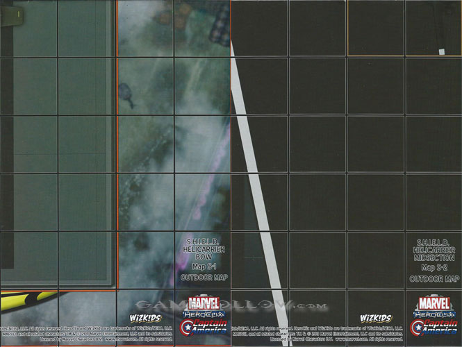 Heroclix Marvel Captain America Map S.H.I.E.L.D Helicarrier Bow / Midsection (Captain America)